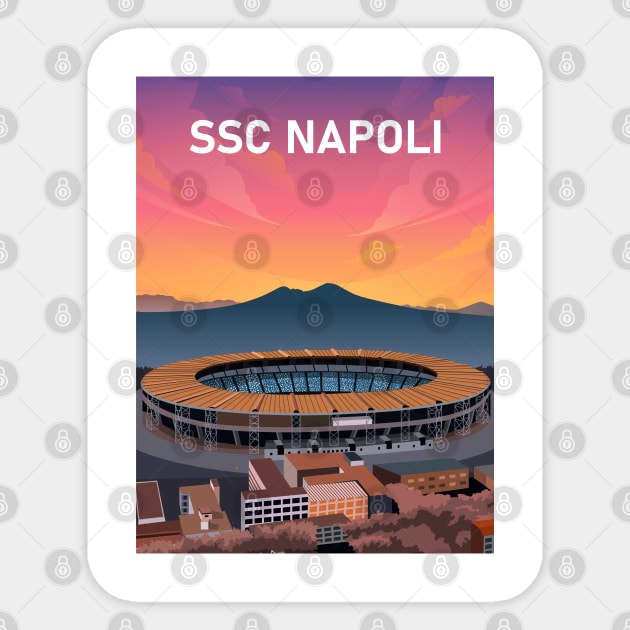 SSC Napoli Stadium Illustration Sticker by TopFootballStadiums